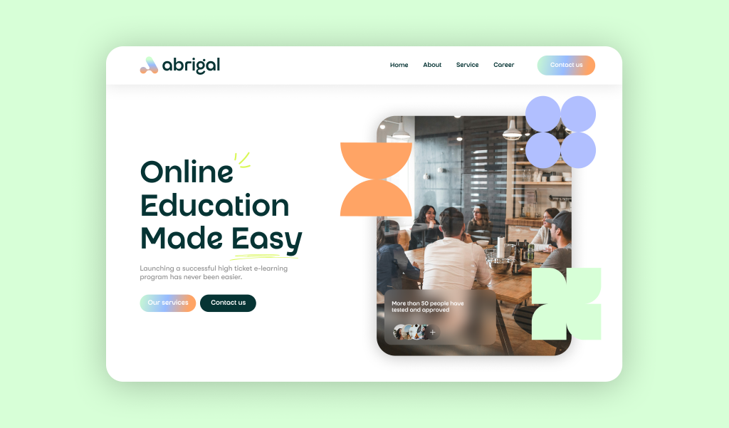 site internet Abrigal design web organisme formation